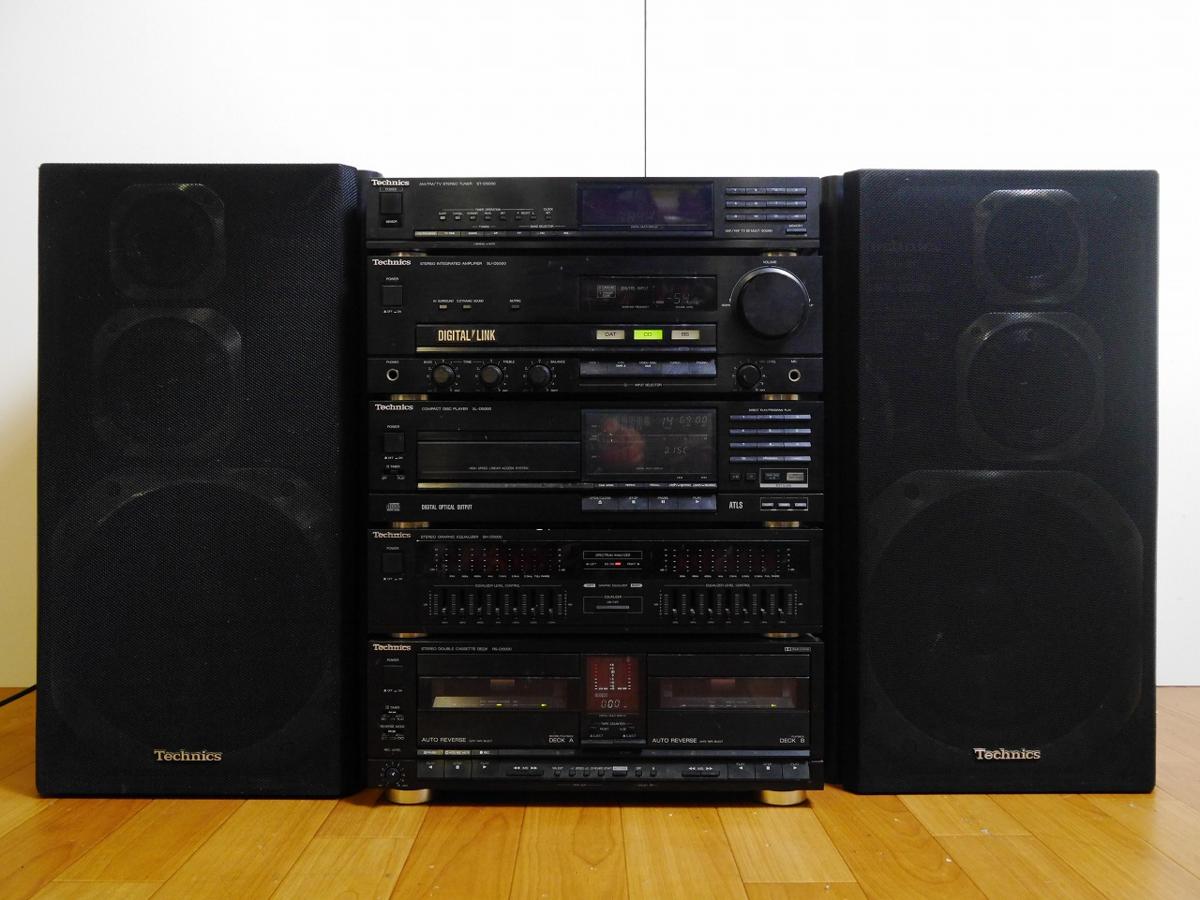 昭和レトロ Technics SC-X99CD コンサイスコンポ【動作品】オーディオ