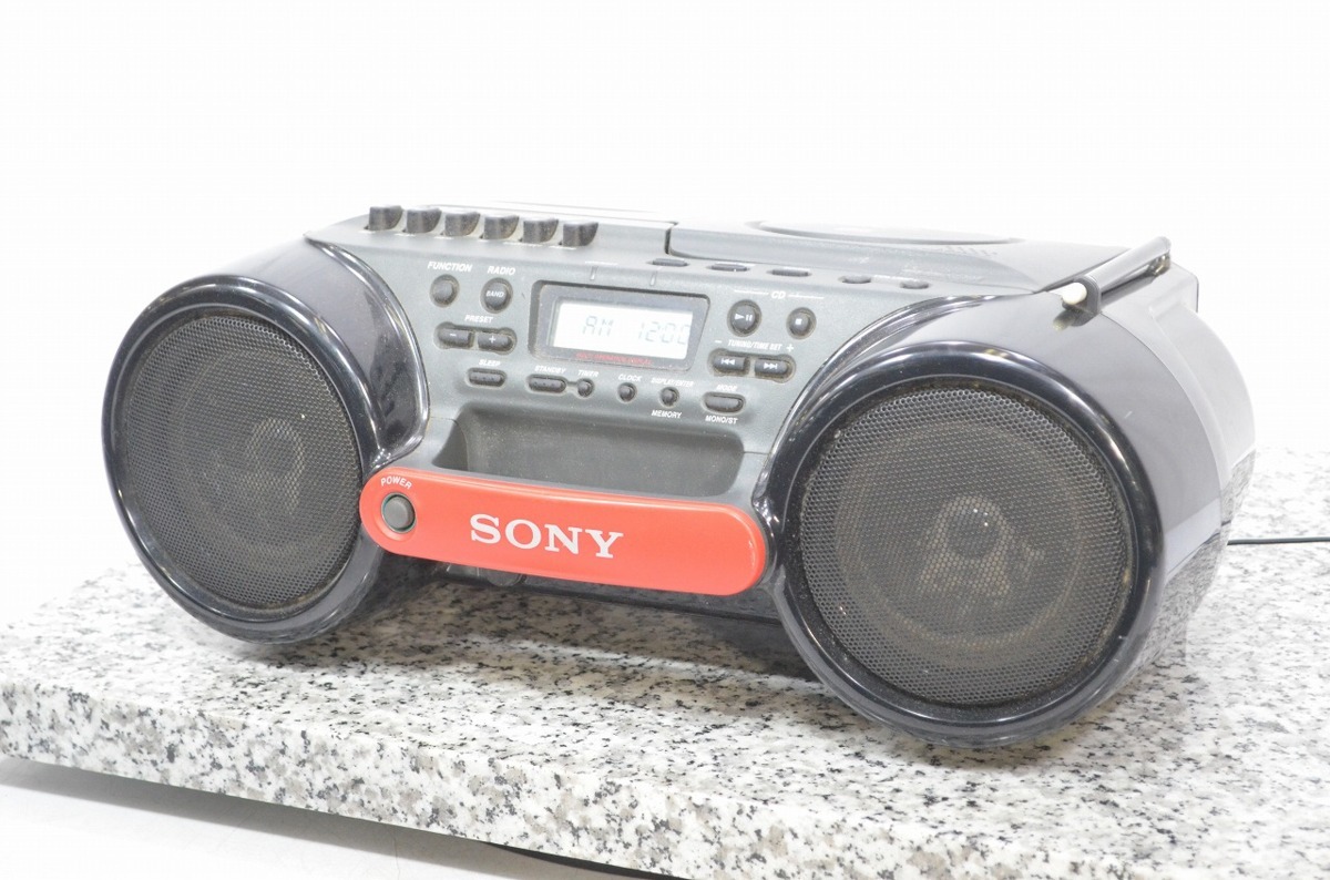 メンテ可動品]sony sports ソニースポーツ ラジカセCFM-104 - ラジオ 